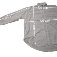 Chemise Dockers blanche unie 1 poche manches longues homme taille XL