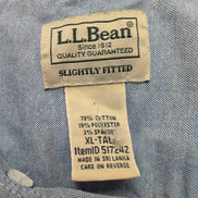 Chemise L.L. BEAN Homme XL Tall Bleu Clair Manches Courtes Poche