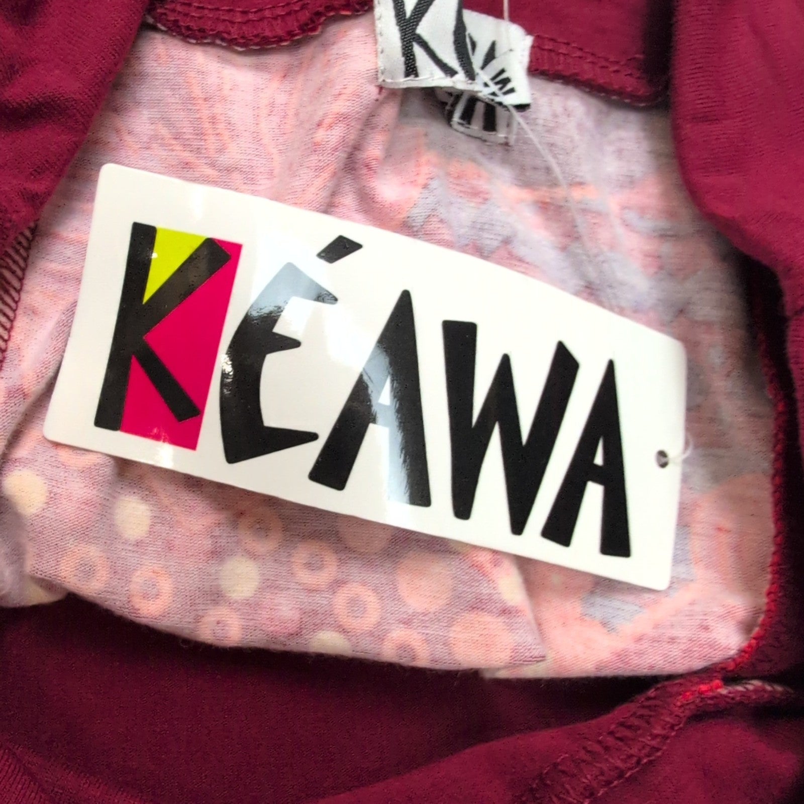Jupe Femme M Kéawa Bordeaux Fleurie Évasée Neuve avec Étiquette