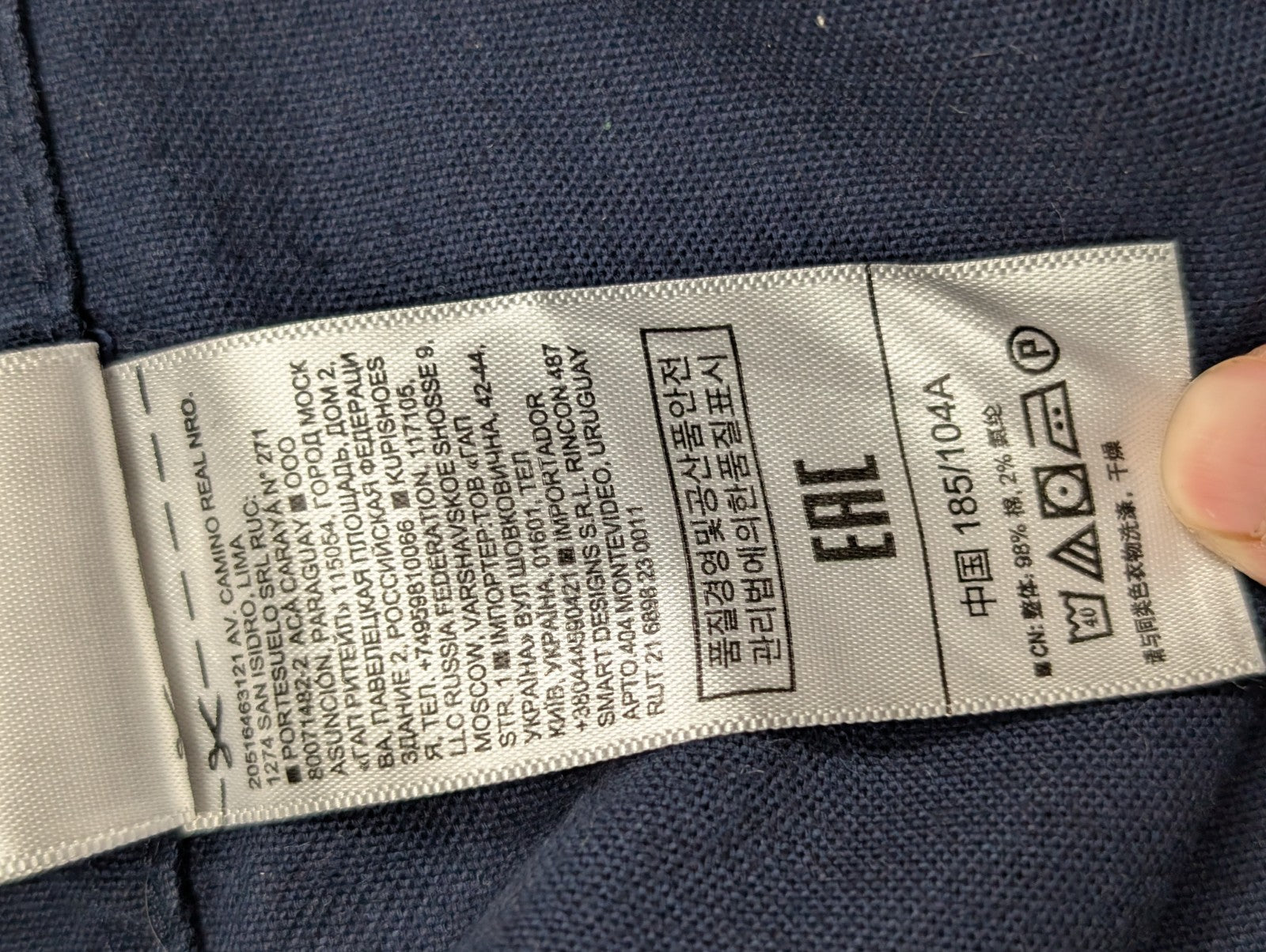 Chemise GAP bleu marine à motifs manches longues homme taille L
