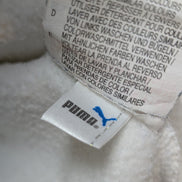 Sweat à Capuche Puma Blanc - Logo Gaufré & Détails Or - Taille L