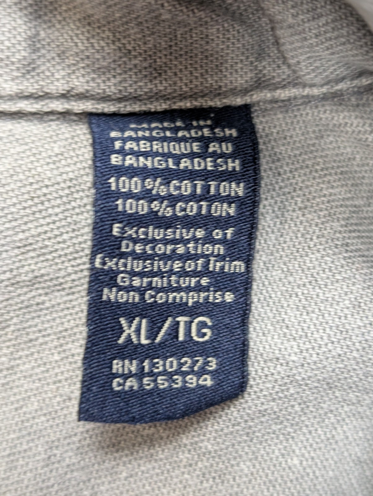 CHEMISE WRANGLER VINTAGE XL Grise Coton POCHE STYLO Workwear Ample homme