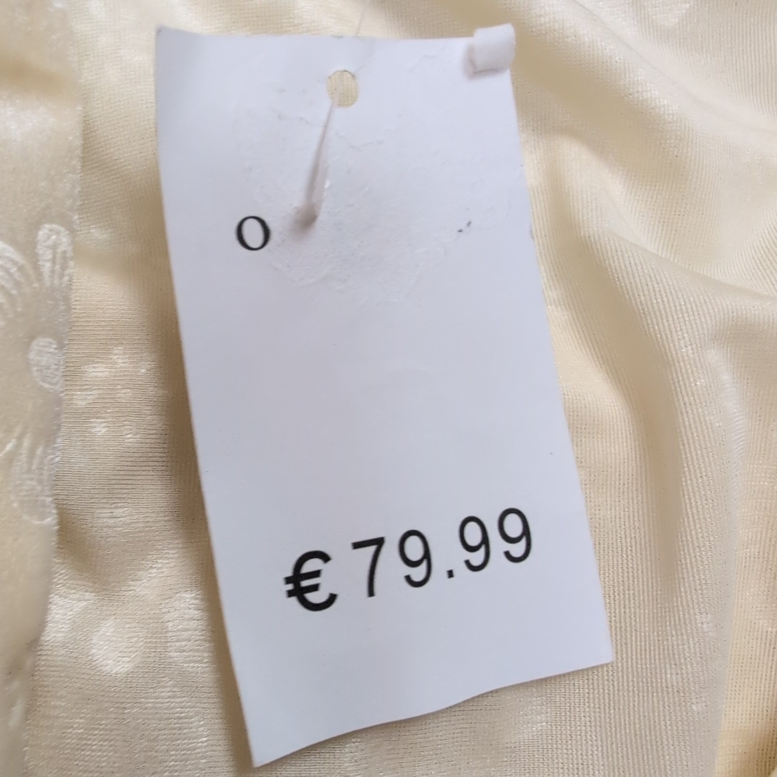 Peignoir ORONERO S Capuche Velours Loungewear Écru Floral Neuf Étiquette