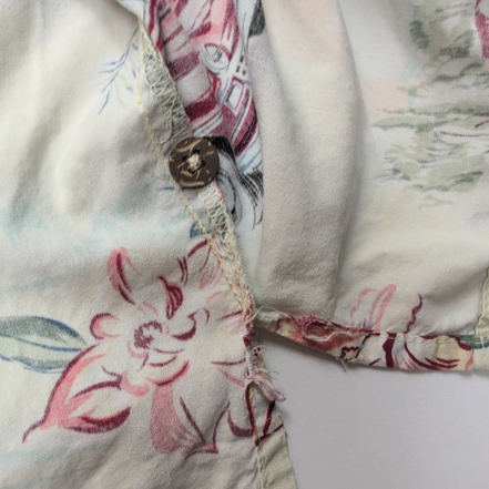 Chemise Hawaïenne Bluewater Beige Surf Palmiers Voitures Taille XXL