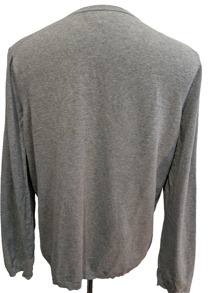 Pull Tommy Hilfiger - Col V - Gris - Maille fine - Taille XL