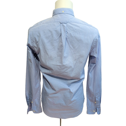 Chemise Ralph Lauren Slim Fit S Bleu Clair Logo Rose Coton Manches Longues