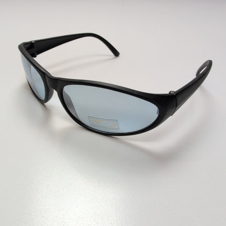 Lunettes de soleil Kakiko Y2K branche large noir mat miroir 🌪️