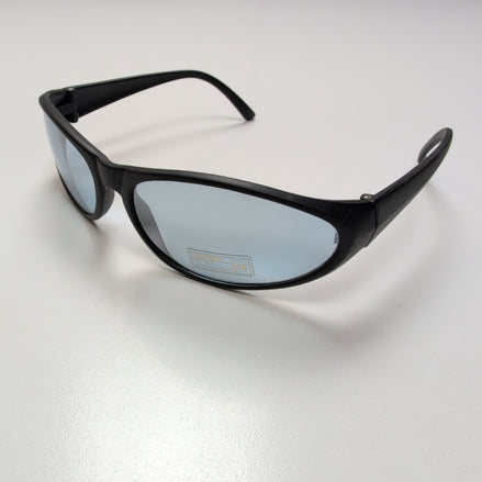 Lunettes de soleil Kakiko Y2K branche large noir mat miroir 🌪️