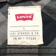 Chemise Levi's vintage en flanelle chaude carreaux noir et gris Taille L
