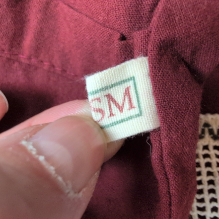 Chemise Hawaïenne Manches Courtes LRSM Col Mao Bordeaux XXL Motif
