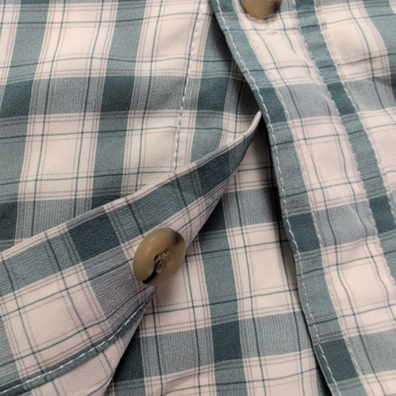 Chemise L.L. Bean Nylon kaki à carreaux taille M #142e