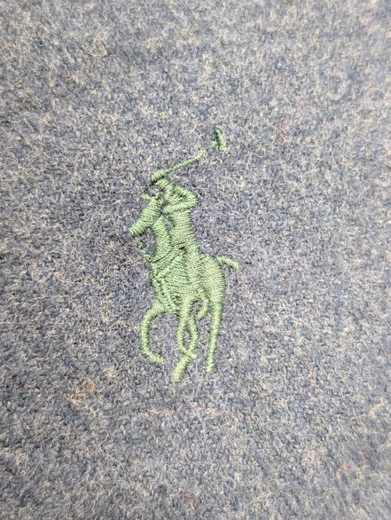 Écharpe Polo Ralph Lauren Bleu Marine 100% Coton Logo Poney Vert