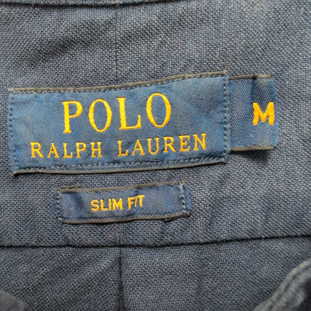 Chemise Polo Ralph Lauren Taille M Slim Fit Bleu Marine Logo Vert Fluo