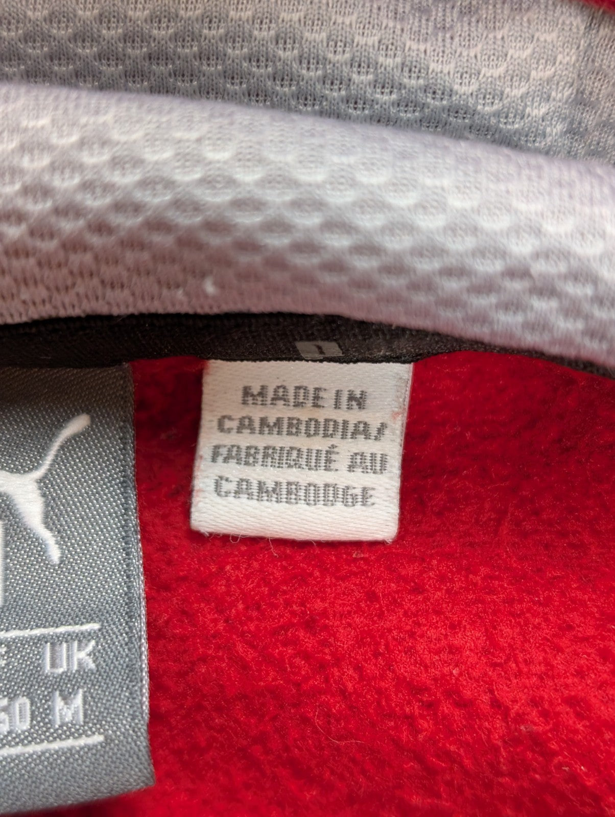 Sweat à Capuche PUMA Homme M Rouge Hoodie Sport 2 Poches Excellent État