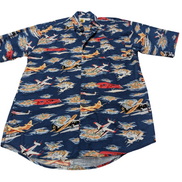 Chemise hawaïenne Yo Wear USA Made in Jamaica manches courtes taille M #658 hawa
