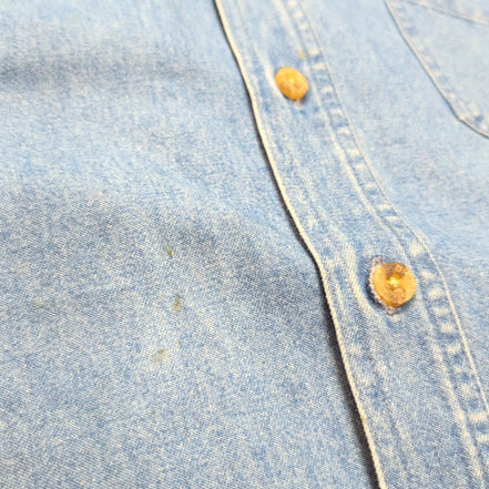 Chemise Dickies L Jean Bleu 100% Coton Poche Logo Manches Longues