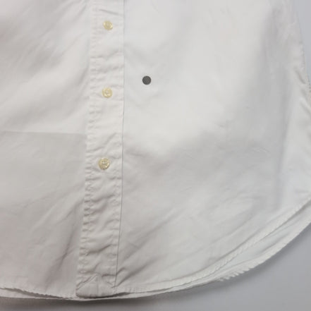 Chemise Ralph Lauren Taille S Blanc Uni 100% Coton Logo Bleu Marine