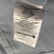 Chemise Carhartt Force Relaxed Fit XL Bleu uni 5 Poches Ventilée manches rétract
