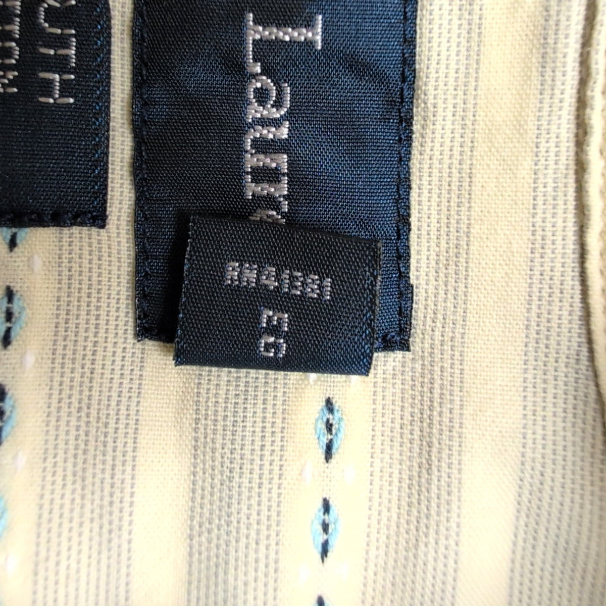 Chemise Ralph Lauren S Jaune Rayures Gaufrées Logo Rouge Manches Courtes