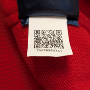 Pull TOMMY HILFIGER Bleu Marine Logo Géant Relief Taille M Coton Homme