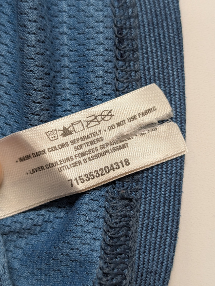 Polo Patagonia Capilene Bleu Col Zippé - Taille L Ajusté