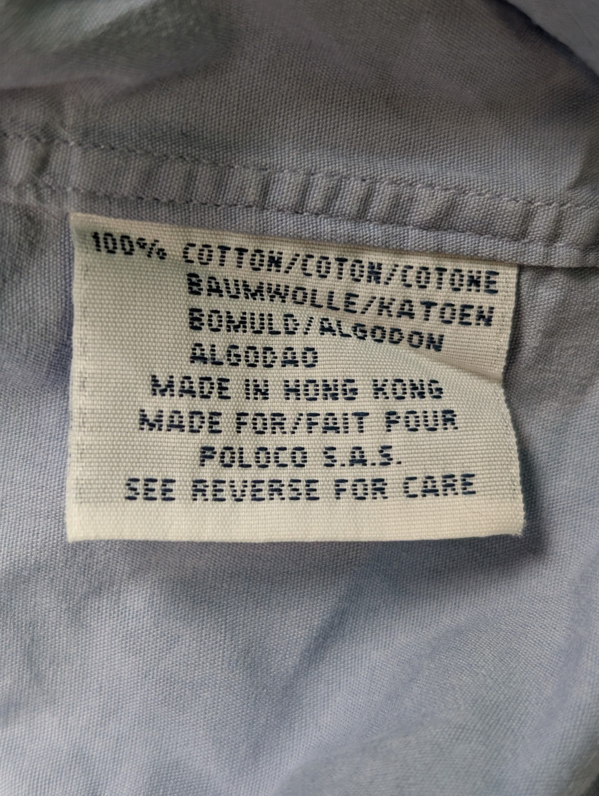 CHEMISE POLO Ralph Lauren homme XXL Classic Bleu Zinc défaut 💨