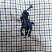 Chemise Ralph Lauren Custom Fit L Bleu Carreaux Logo Bleu manches longues