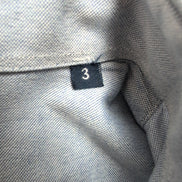 Chemise BURBERRY L Bleu Oxford Logo Rouge 100% Coton Manches Longues