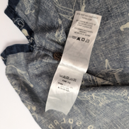 Chemise Patagonia XL Bleu Marine Motif Western Manches Courtes Chanvre Coton