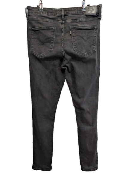 Jean Levi's 721 High Rise Skinny Stretch Noir Profond W32 L30 T42 Vintage Chic