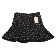Mini Jupe Femme Grace & Mila Lucas Taille M Noire Plissée Dentelle Neuve