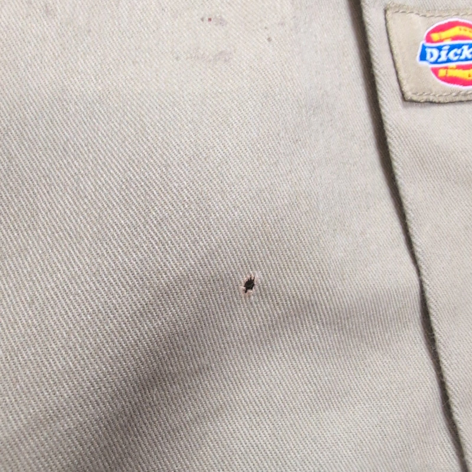 Chemise Dickies XL Kaki Clair 2 Poches Manches Courtes Workwear