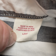 Chemise Levi's à Rayures Grises et Blanches Manches Longues Taille L