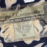 Chemise Hawaïenne Pineapple Connection 100% Rayonne - Marine & Blanc - XL