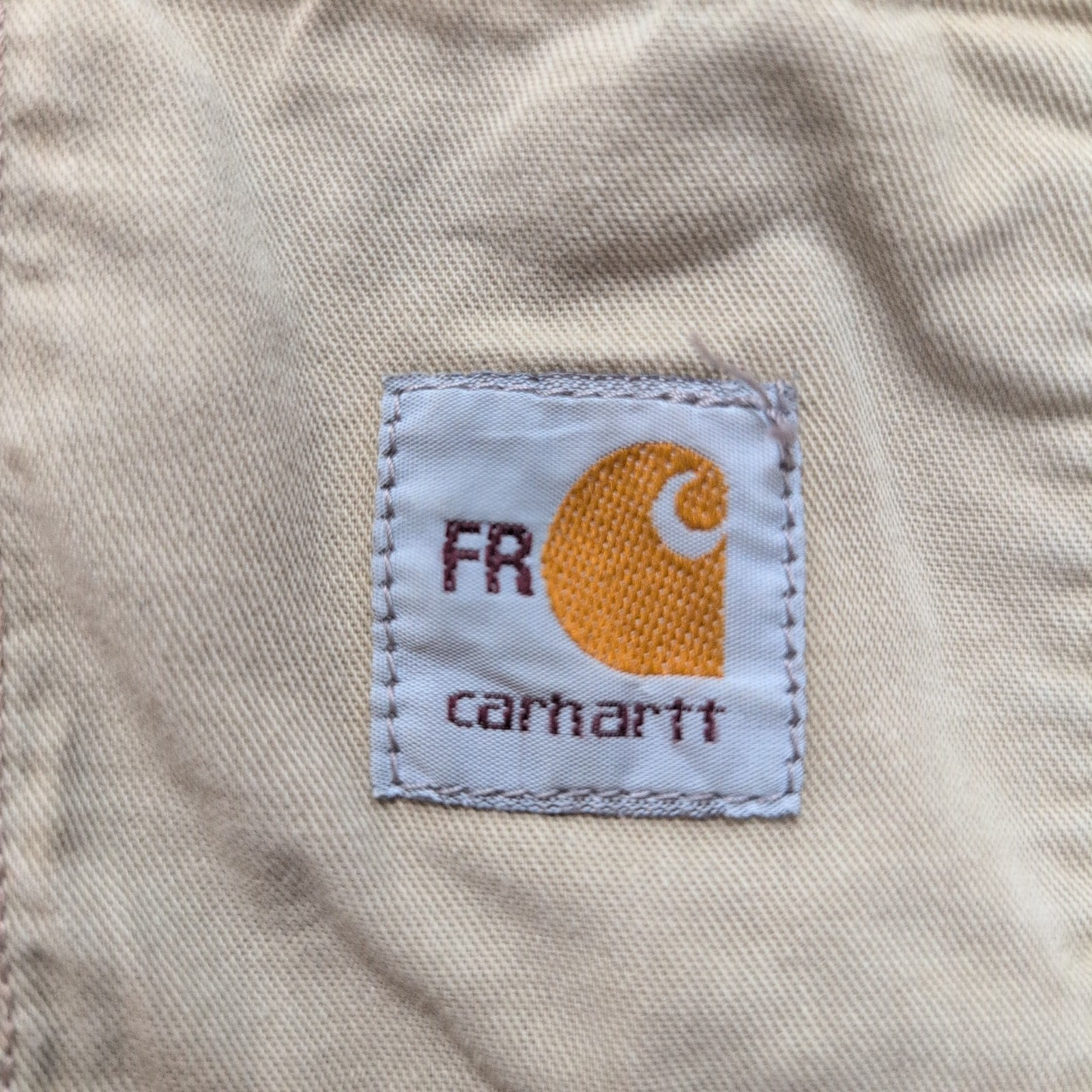 Chemise Carhartt FR 2XL Beige Workwear Coupe-Feu 3 Poches manches longues