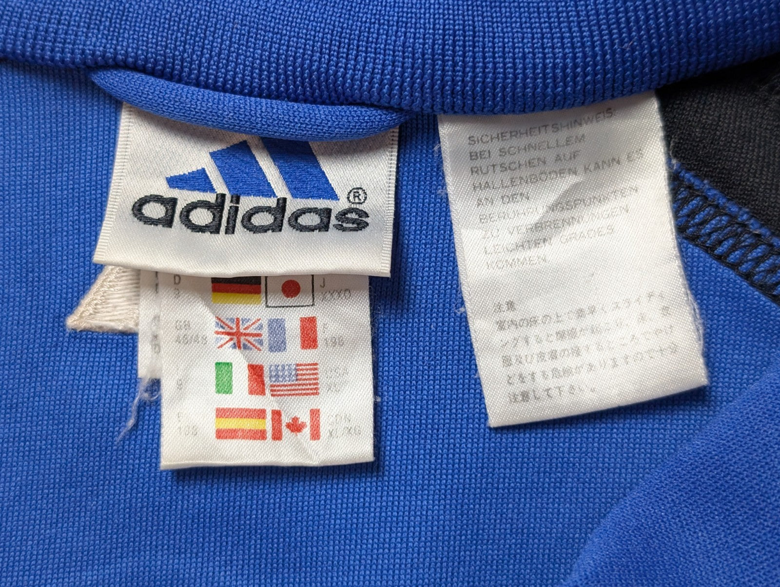 Veste de survêtement Adidas Bleue Taille XL (Mesures réelles)