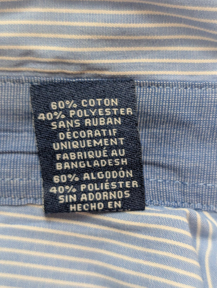 Chemise CHAPS bleu à rayures taille L #257ms