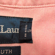 Chemise Ralph Lauren Yarmouth XL Rose Oxford Shirt Button Down Logo Marron
