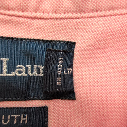 Chemise Ralph Lauren Yarmouth XL Rose Oxford Shirt Button Down Logo Marron