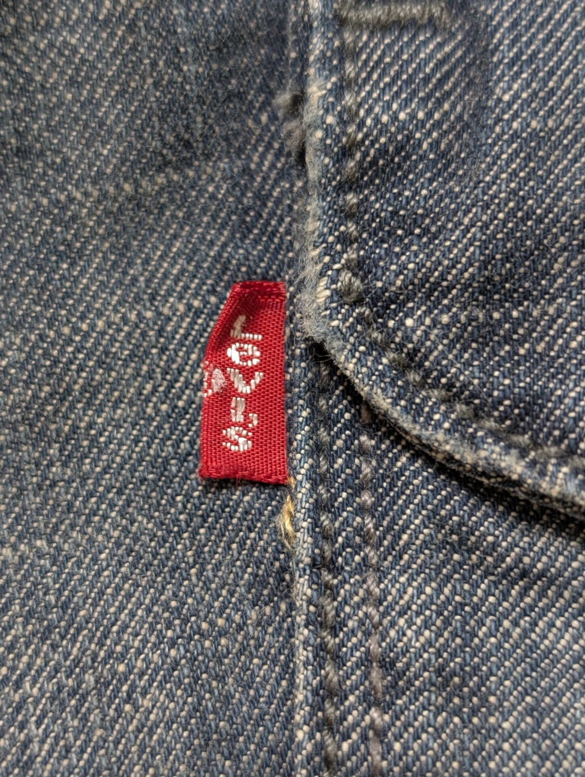 Jean Levi's 514 Homme Vintage Bleu Foncé W36 L32 Denim Poche Arrière Rabat