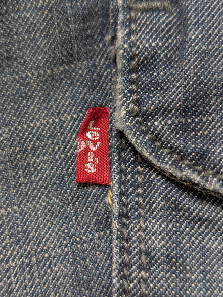 Jean Levi's 514 Homme Vintage Bleu Foncé W36 L32 Denim Poche Arrière Rabat