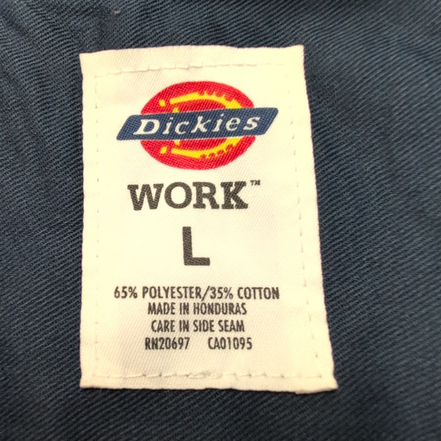 Chemise Dickies L Workwear bleu Manches Courtes 2 Poches Logo Coton Poly