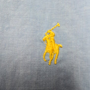 Chemise Ralph Lauren 2X Big XXL XXXL Lin Coton Bleue Logo Jaune Manches Courtes