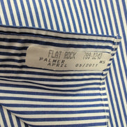 Chemise Lauren Ralph Lauren XL XXL Rayures Bleues Non Iron Coton 17.5