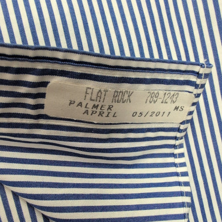 Chemise Lauren Ralph Lauren XL XXL Rayures Bleues Non Iron Coton 17.5
