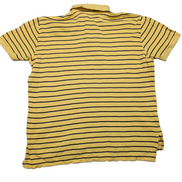 Polo manches courtes Polo Ralph Lauren M jaune rayures marine logo rouge coton