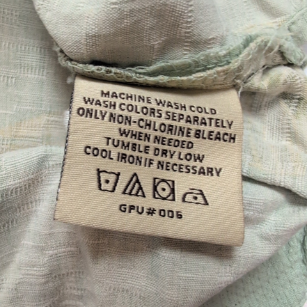 Chemise Hawaïenne Jamaica Jaxx XL 100% Soie Vert Eau Feuillage manches courtes