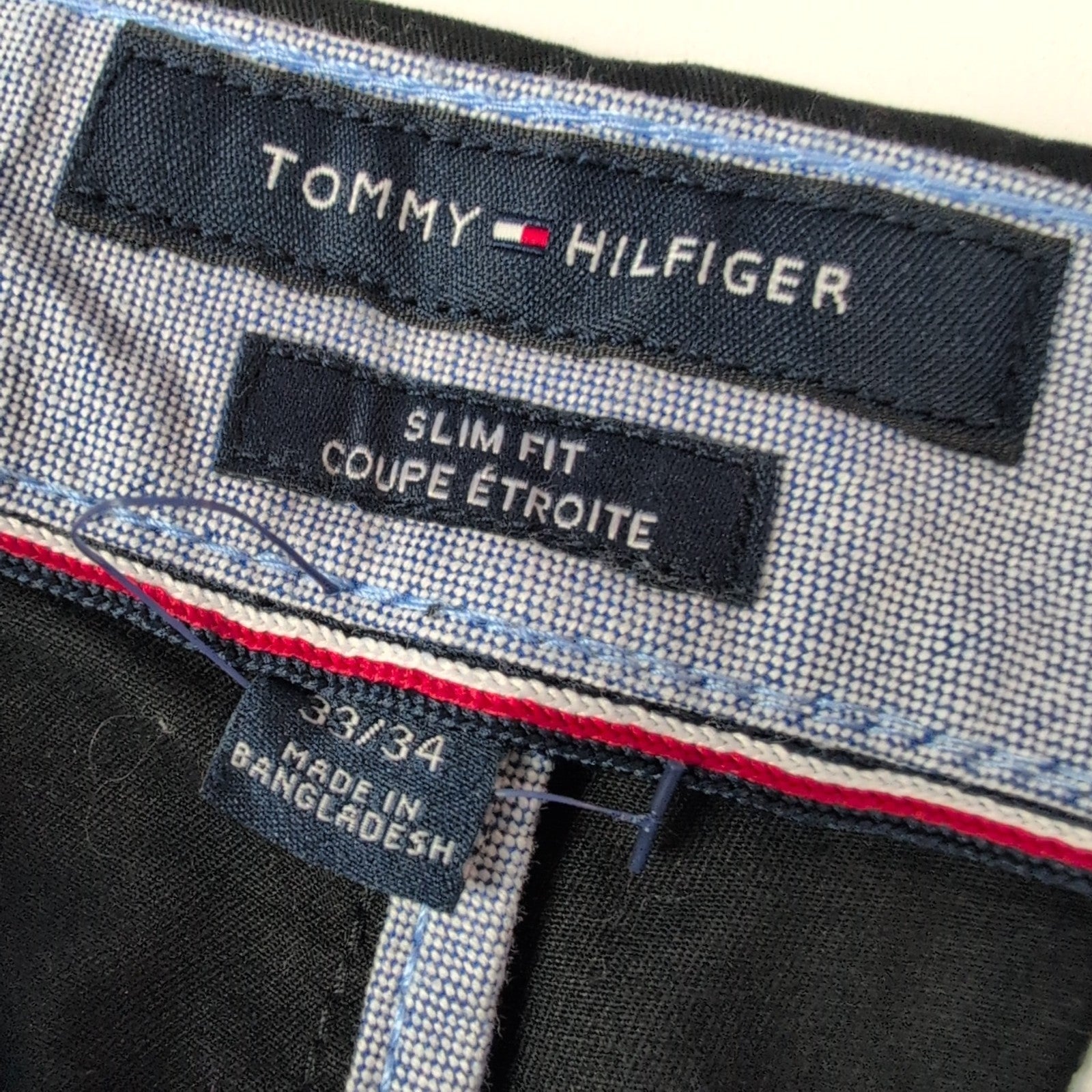 Pantalon chino Tommy Hilfiger stretch noir taille W33wL34 FR42 #51ct