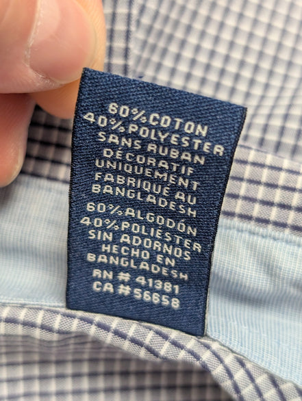 Chemise Chaps manches courtes petits carreaux taille XL #262msch