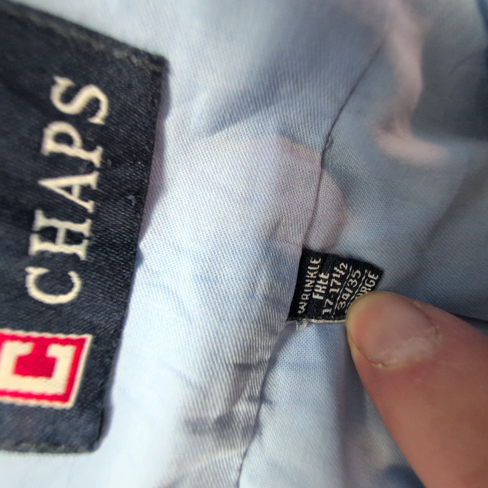 Chemise CHAPS bleue unie taille XL/XXL #173e